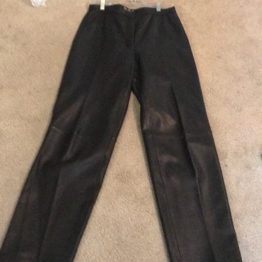 Black Genuine Leather Pants